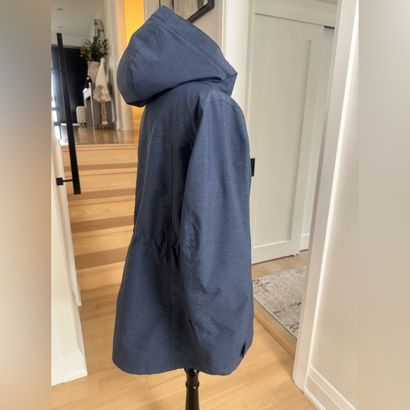 Columbia Omni -Tech Blue Gray Hooded Parka L - Picture 3 of 9